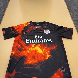 adidas Men’s Black and Orange Fly Emirates Jersey